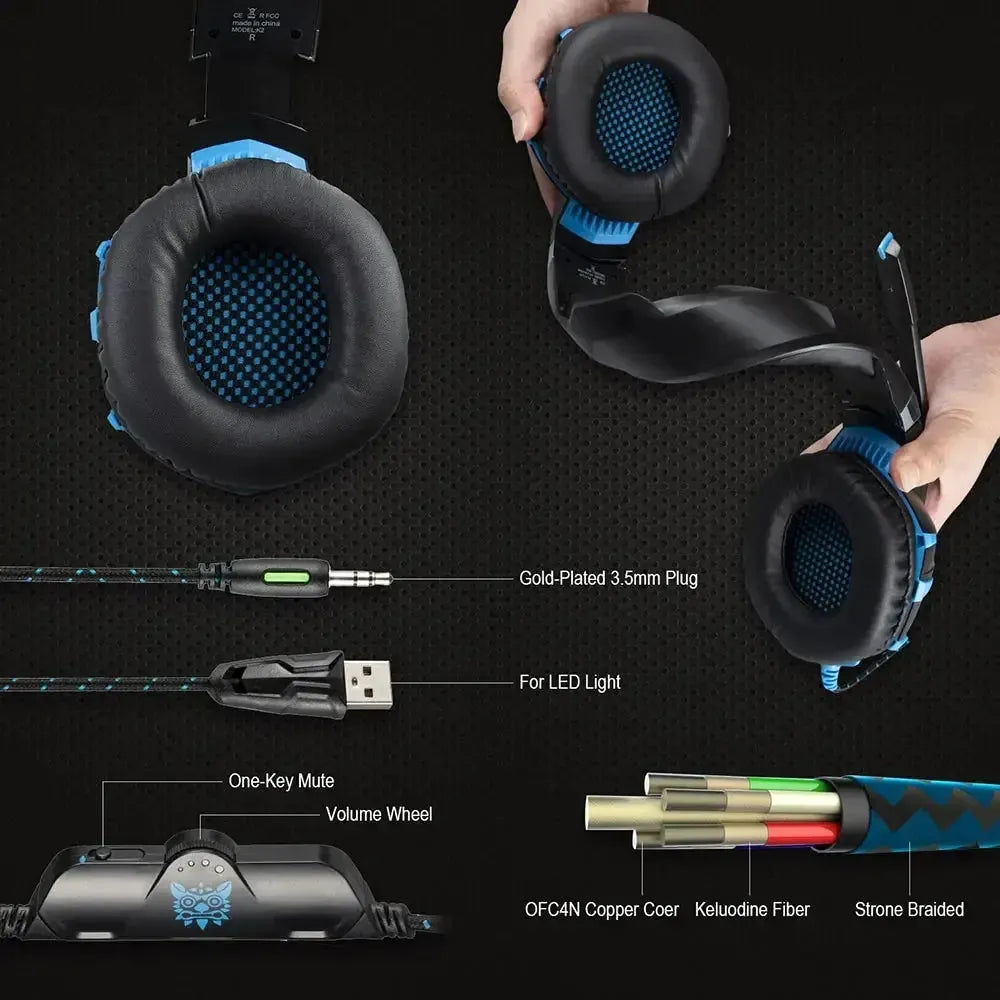 Pro-Series Gaming Headphones with Integrated Microphone | AIRYAH TECH-AIRYAH Tech