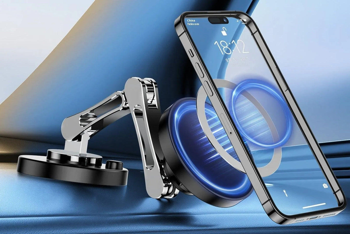 Rotating 360° Magnetic 15W Wireless Charger Car Bracket | AIRYAH TECH-Computer Accesories-AIRYAH Tech